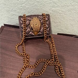 Kurt Geiger Quilted Mini Bag with Gold Chain